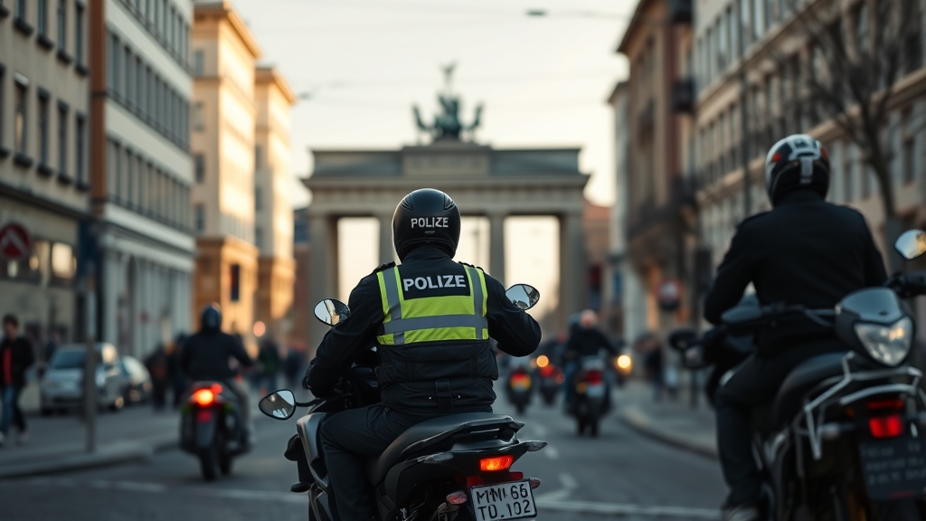 Polizist rast mit Motorrad zur Arbeit