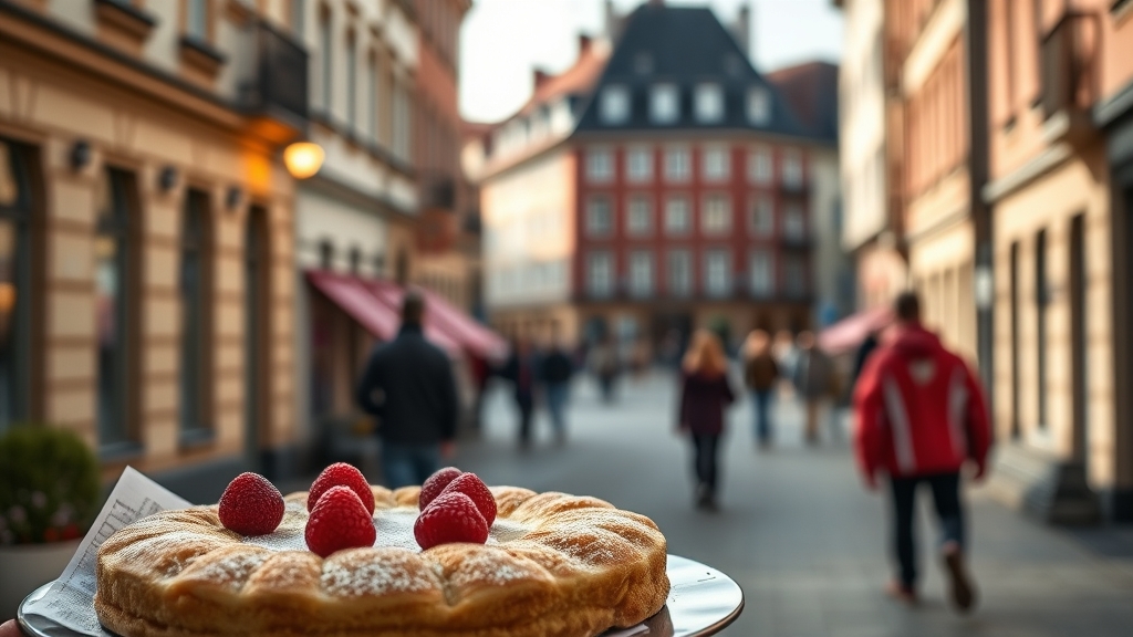 Blechkuchen mit Erdbeeren und Rhabarber